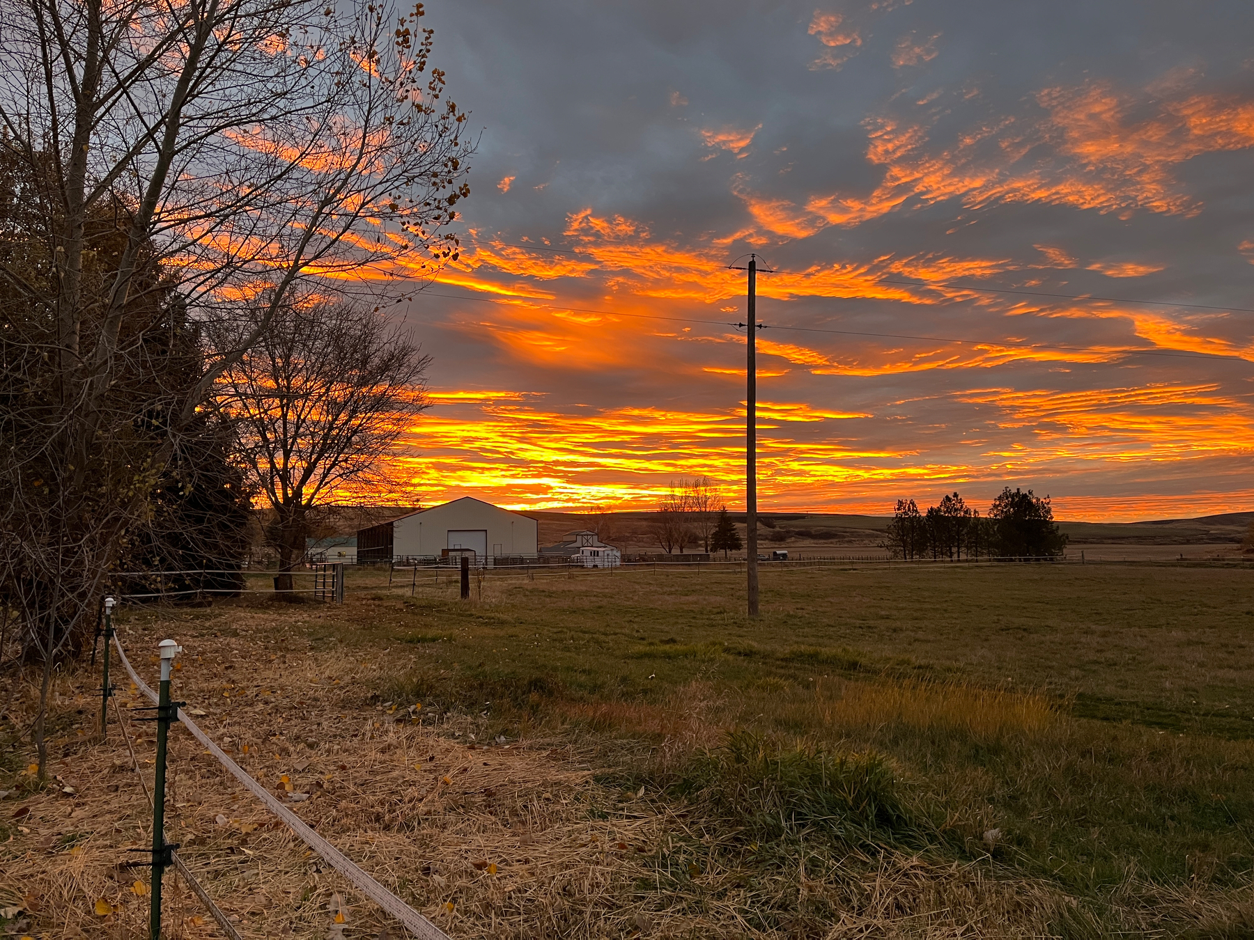 Sunrise reflecting off clouds